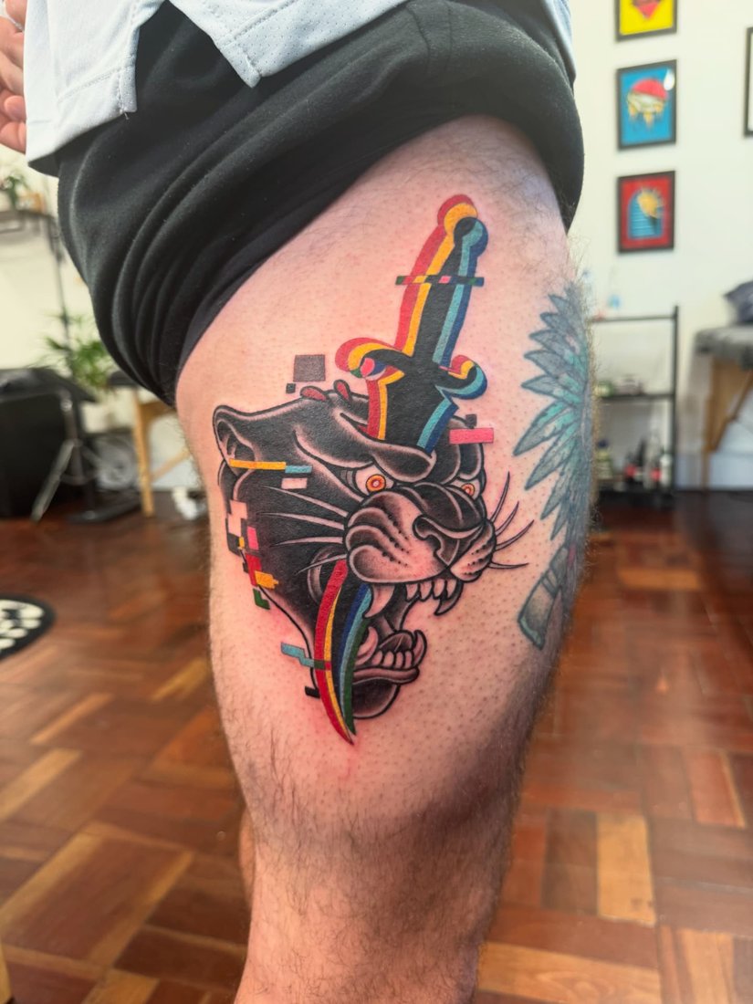 Neo-traditional tattoo example